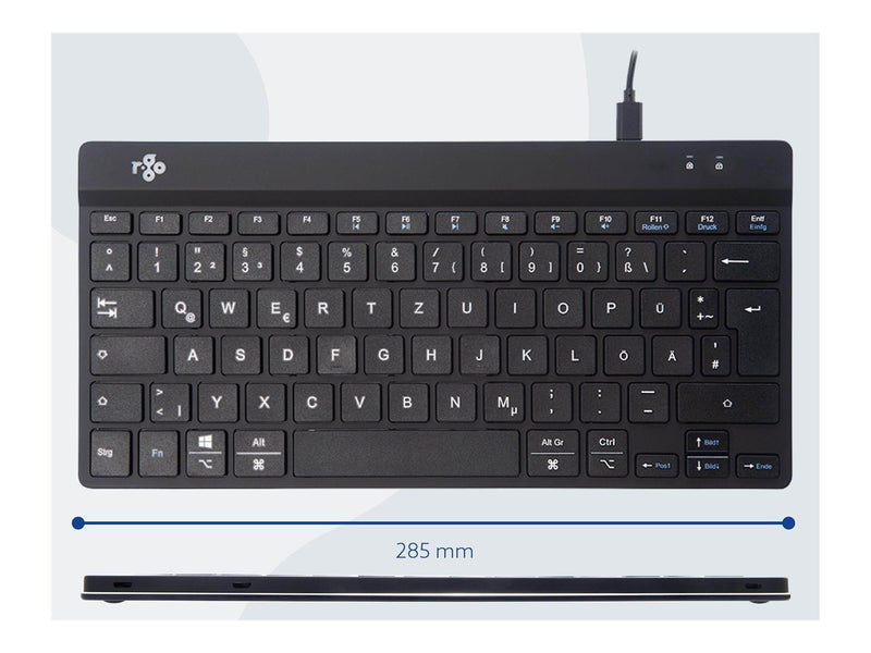 R-Go Tools R-Go Compact Break - Tastatur - Deutsch - Schwarz