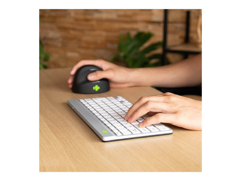 R-Go Tools R-Go Compact Break - keyboard - with integrated break indicator - QWERTY - Nordic - white Input Device - Tastatur - Nordic ISO - Weiss