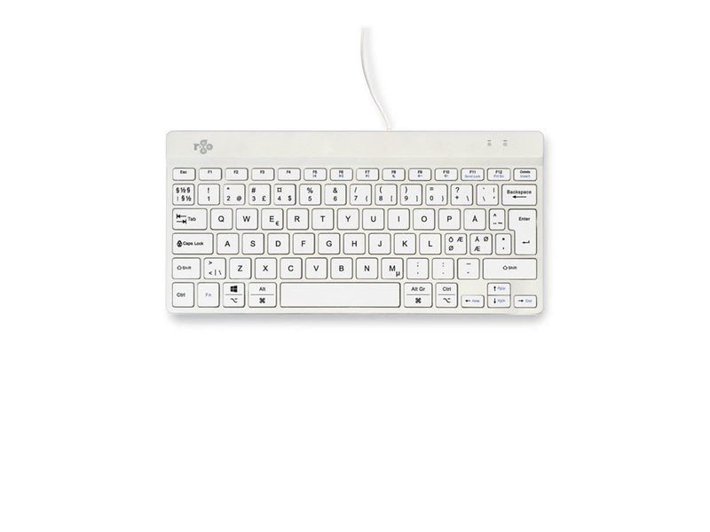 R-Go Tools R-Go Compact Break - keyboard - with integrated break indicator - QWERTY - Nordic - white Input Device - Tastatur - Nordic ISO - Weiss
