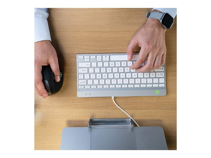 R-Go Tools R-Go Compact Break - keyboard - with integrated break indicator - QWERTY - US - white Input Device - Tastatur - Englisch (US) - Weiss