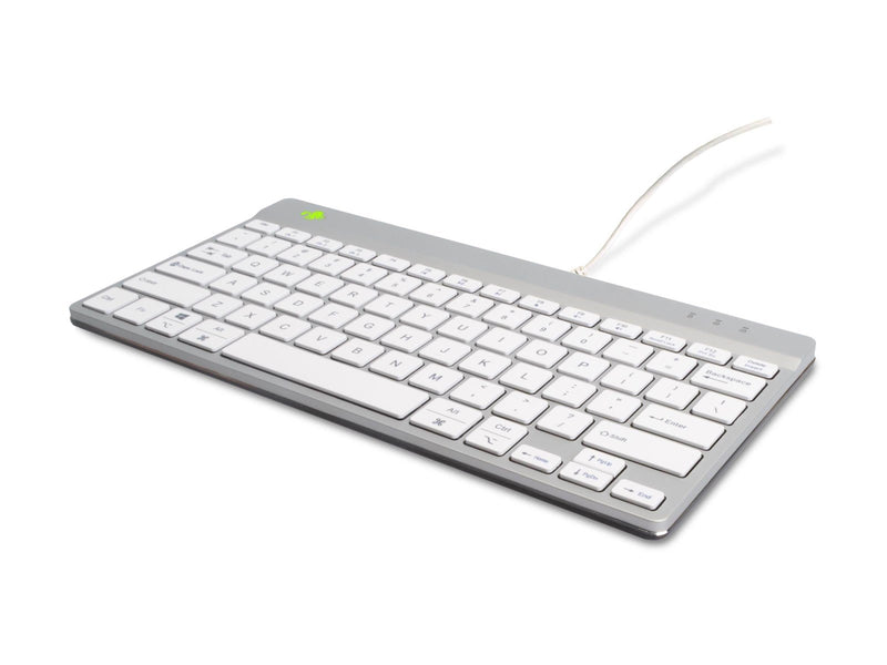 R-Go Tools R-Go Compact Break - keyboard - with integrated break indicator - QWERTY - US - white Input Device - Tastatur - Englisch (US) - Weiss