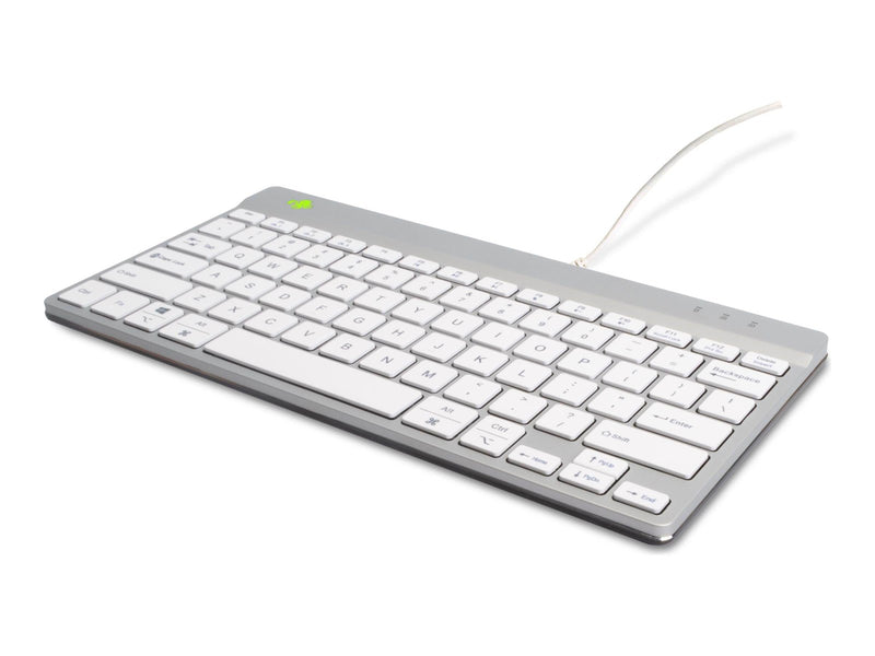R-Go Tools R-Go Compact Break - keyboard - with integrated break indicator - QWERTY - US - white Input Device - Tastatur - Englisch (US) - Weiss