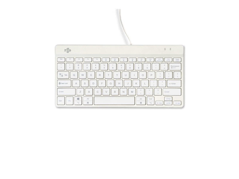 R-Go Tools R-Go Compact Break - keyboard - with integrated break indicator - QWERTY - US - white Input Device - Tastatur - Englisch (US) - Weiss