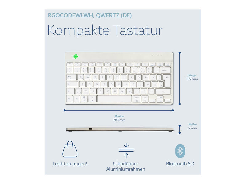 R-Go Tools R-Go Ergonomic Keyboard Compact break - Tastatur - Deutsch - Weiss