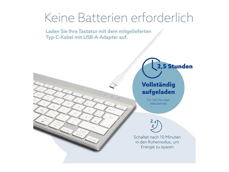 R-Go Tools R-Go Ergonomic Keyboard Compact break - Tastatur - Deutsch - Weiss