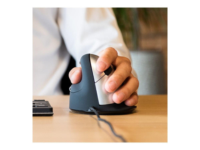 R-Go Tools R-Go HE Mouse Ergonomic Mouse Large Left - Maus (Silber)