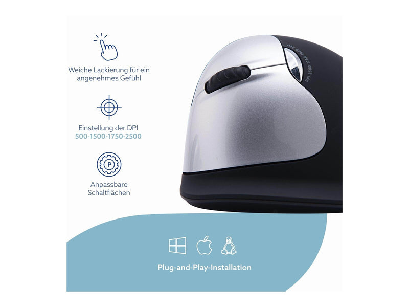 R-Go Tools R-Go HE Mouse - Maus (Silber)