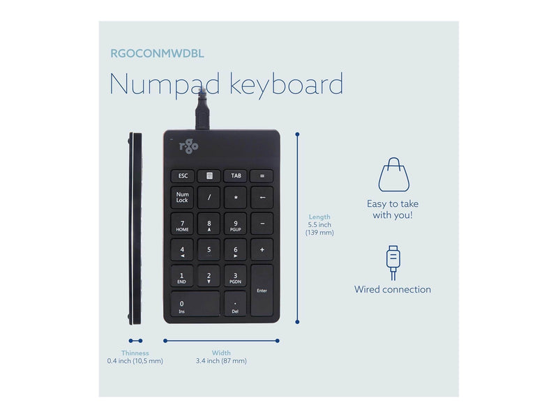 R-Go Tools R-Go Numpad Break - Numpad - Schwarz