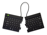 R-Go Tools R-Go Split Break - keyboard - with integrated break indicator - QWERTY - US - black - Tastatur - Englisch (US) - Schwarz