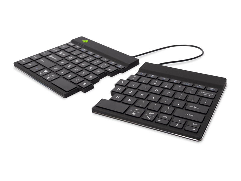 R-Go Tools R-Go Split Break - keyboard - with integrated break indicator - QWERTY - US - black - Tastatur - Englisch (US) - Schwarz