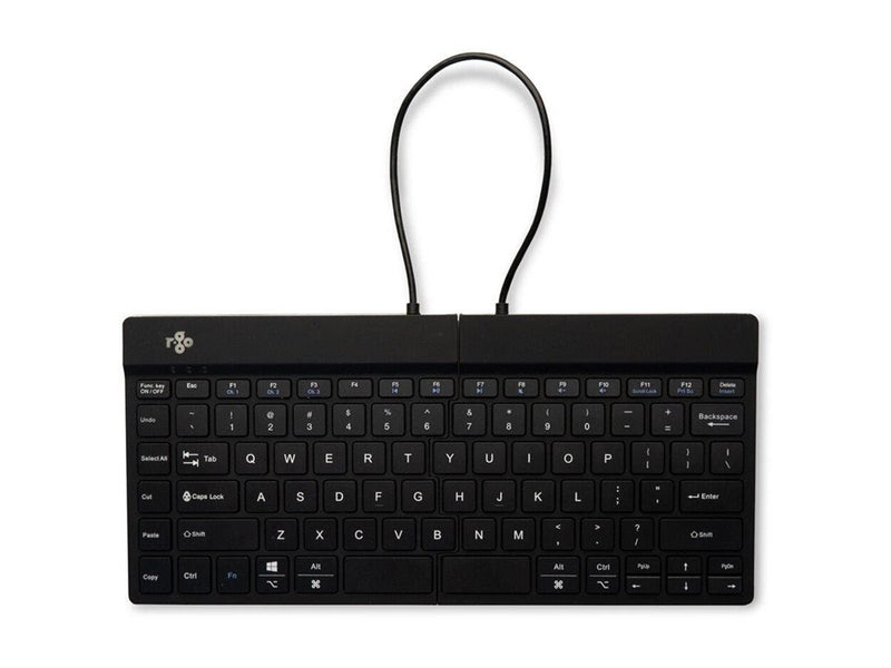 R-Go Tools R-Go Split Break - keyboard - with integrated break indicator - QWERTY - US - black - Tastatur - Englisch (US) - Schwarz