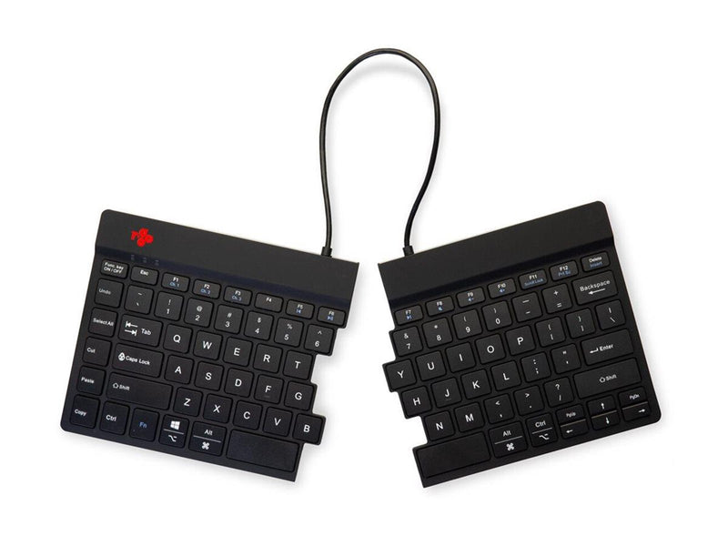 R-Go Tools R-Go Split Break - keyboard - with integrated break indicator - QWERTY - US - black - Tastatur - Englisch (US) - Schwarz