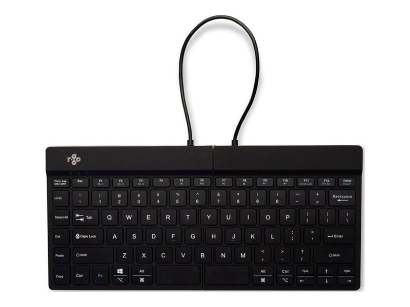 R-Go Tools R-Go Split Break - keyboard - with integrated break indicator - QWERTY - US - black - Tastatur - Englisch (US) - Schwarz
