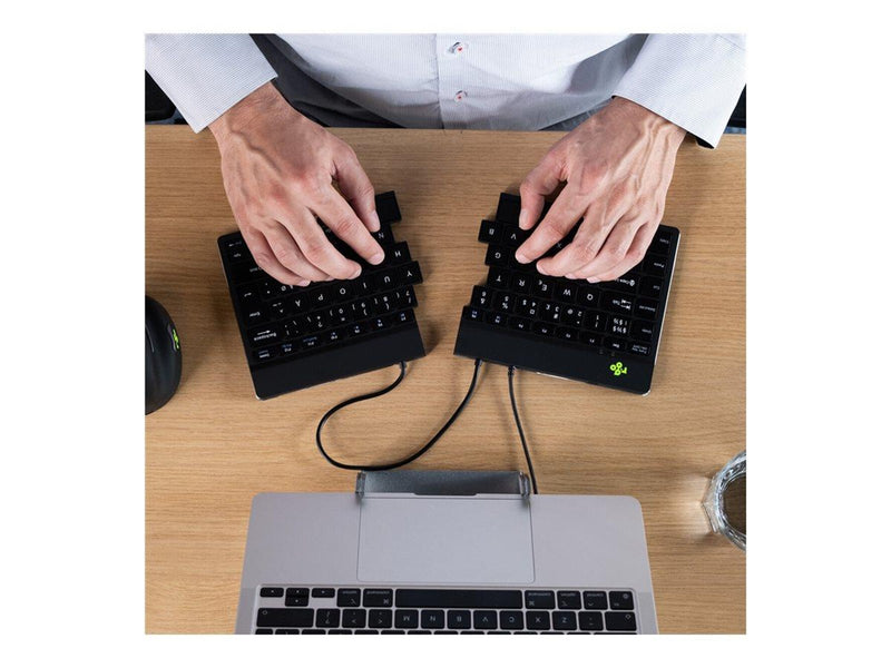 R-Go Tools R-Go Split Ergonomisk tastatur QWERTY (Nordic) sort kablet - Tastatur - Nordic ISO - Schwarz