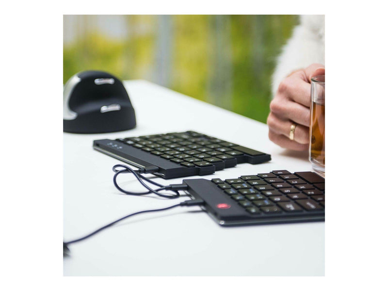 R-Go Tools R-Go Split Ergonomiske tastatur QWERTY (US) sort kablet - Tastatur - Englisch (US) - Schwarz