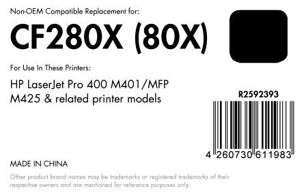 OFFICE-Partner Premium Toner recycelt - alternativ zu HP 80X (CF280X) - schwarz