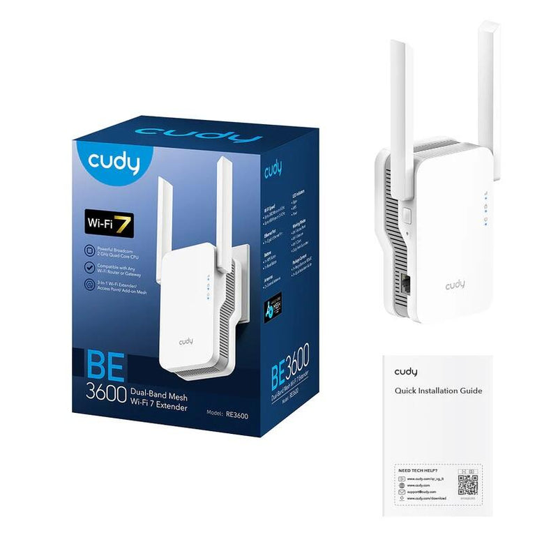 cudy WLRE BE3600 WiFi 7 Mesh Repeater