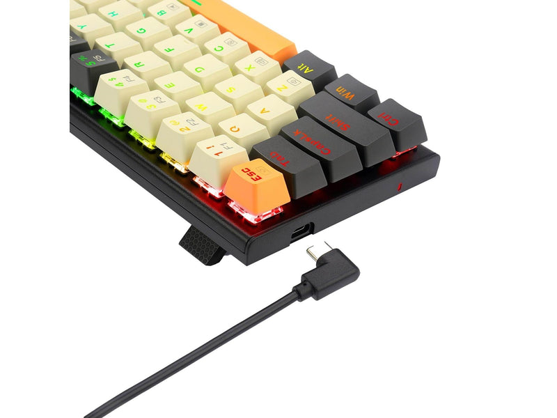 REDRAGON K633CGO-RGB Ryze keyboard - Gaming Tastatur - 65% - Englisch (US) - Schwarz