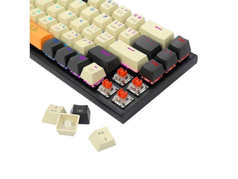 REDRAGON K633CGO-RGB Ryze keyboard - Gaming Tastatur - 65% - Englisch (US) - Schwarz