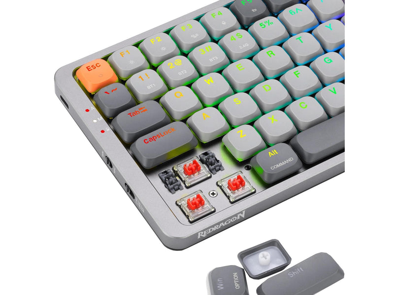 REDRAGON K652GG-RGB-PRO Azure keyboard - Gaming Tastatur - 65% - Englisch (US) - Grau