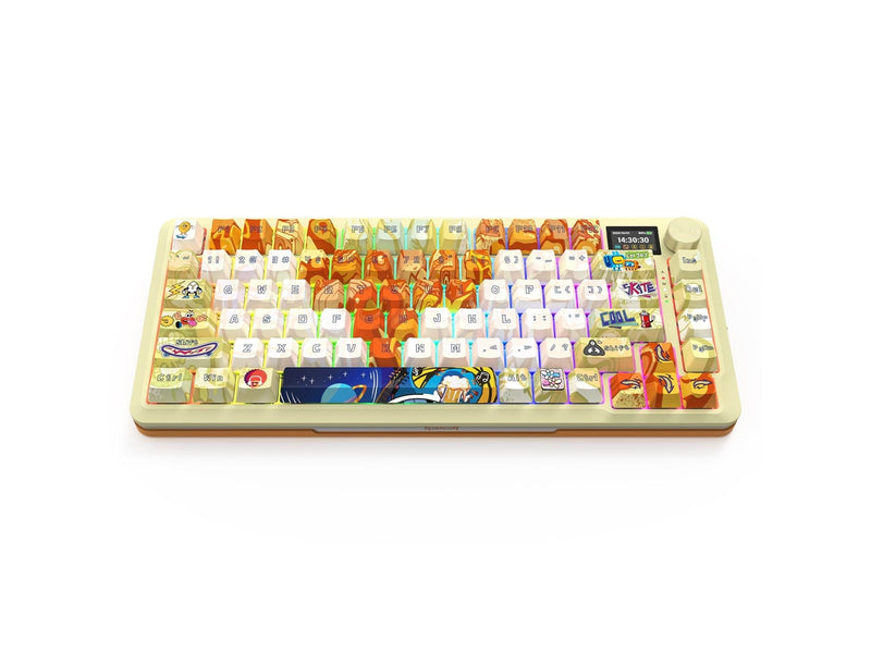 REDRAGON K708GF-RGB-PRO Flekact PRO ART keyboard - Gaming Tastatur - 75% - Englisch (US) - Gelb