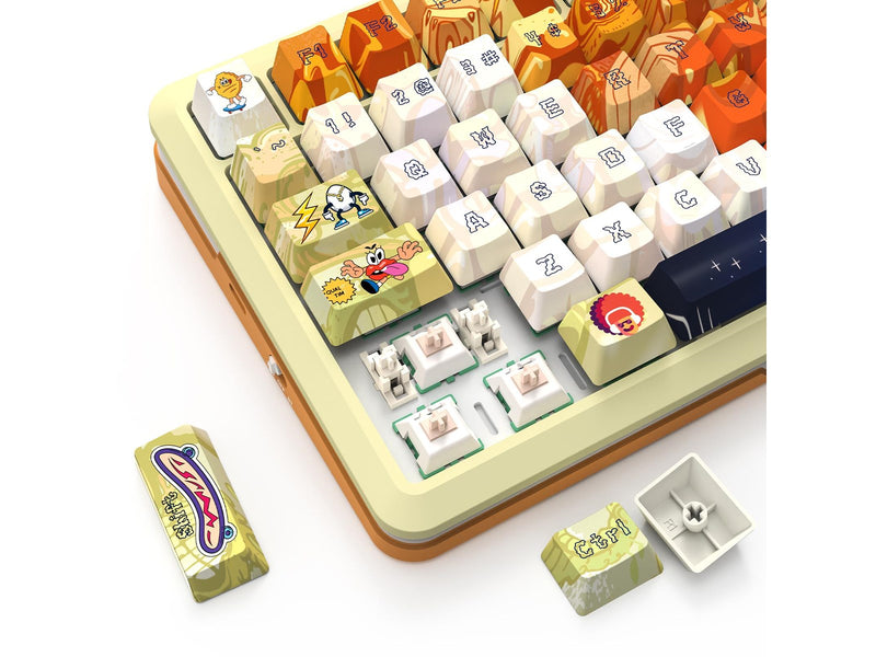 REDRAGON K708GF-RGB-PRO Flekact PRO ART keyboard - Gaming Tastatur - 75% - Englisch (US) - Gelb