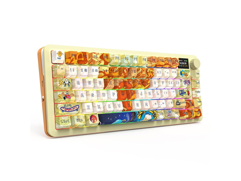 REDRAGON K708GF-RGB-PRO Flekact PRO ART keyboard - Gaming Tastatur - 75% - Englisch (US) - Gelb