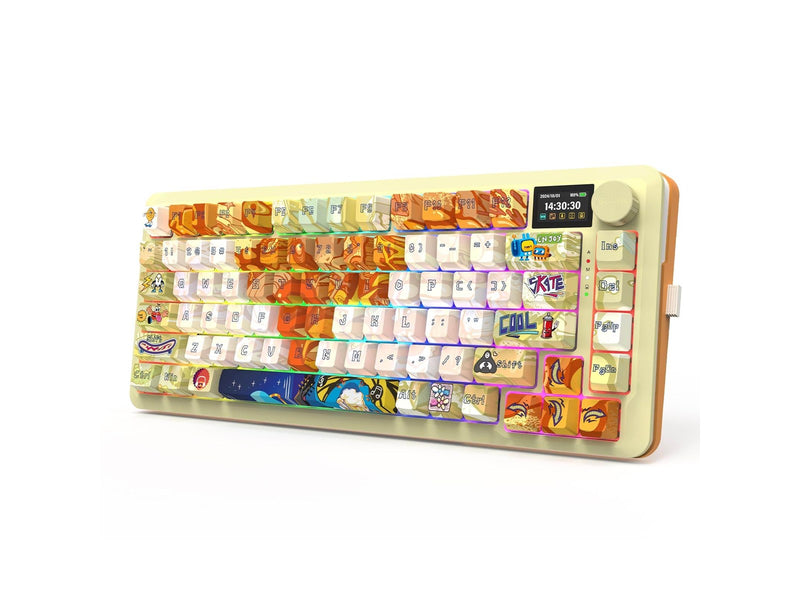 REDRAGON K708GF-RGB-PRO Flekact PRO ART keyboard - Gaming Tastatur - 75% - Englisch (US) - Gelb