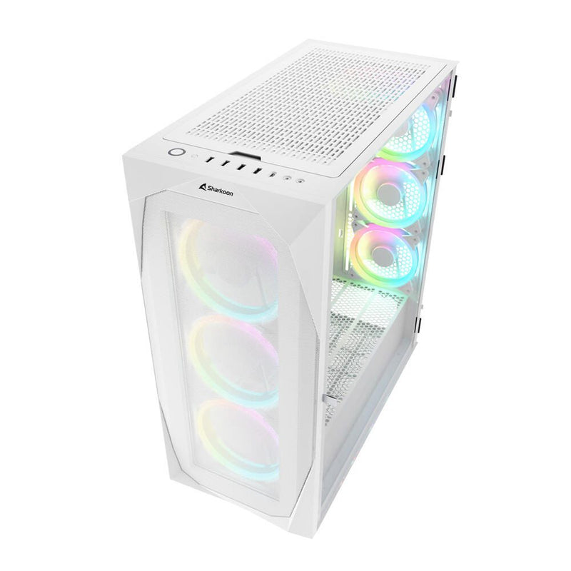 Sharkoon PC Gehäuse REV300 RGB White ATX weiß