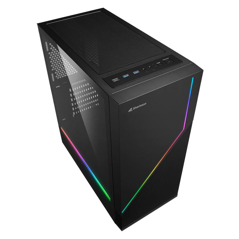 Sharkoon PC Gehäuse RGB FLOW ATX schwarz