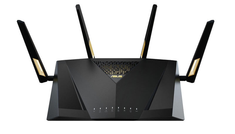 ASUS RT-AX88U Pro AX6000 Dual Band WLAN kombinierbarer Router (Tethering als 4G und 5G Router-Ersatz, WiFi 6, Dual 2.5G