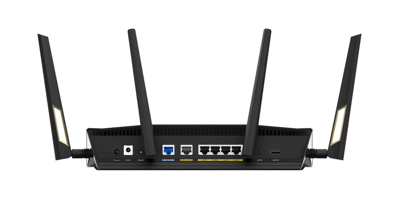 ASUS RT-AX88U Pro AX6000 Dual Band WLAN kombinierbarer Router (Tethering als 4G und 5G Router-Ersatz, WiFi 6, Dual 2.5G