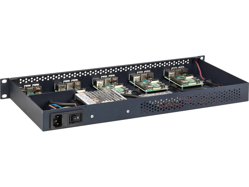 Rackmount.IT RM-PI-T1 - 1U Enclosure for Raspberry Pi 4