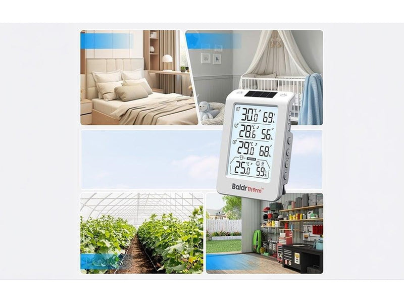 RainPoint B0598 3-Channel Thermohygrometer with Automatic Backlight
