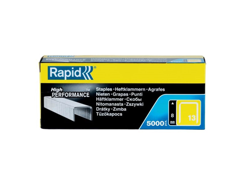 Rapid 13/8 8mm Galvanised Staples (Box 5000)