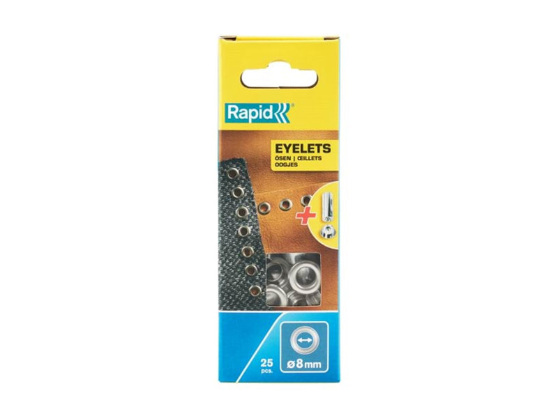 Rapid Eyelets 8mm Box 25pcs + 2 Metal Tools