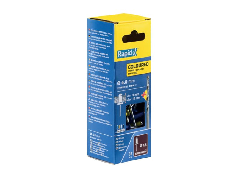 Rapid RivetsØ4.8x16 4Colours 32pcs+Drill Box