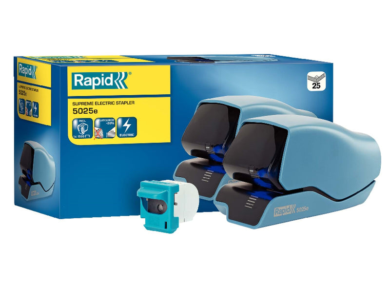 Rapid  Supreme Elektroheftgerät 5025e kontaktlos Blau