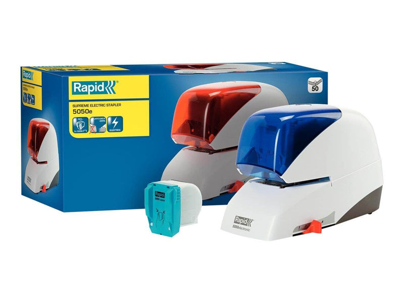 Rapid  Supreme Elektroheftgerät 5050e kontaktlos Weiß/Blau