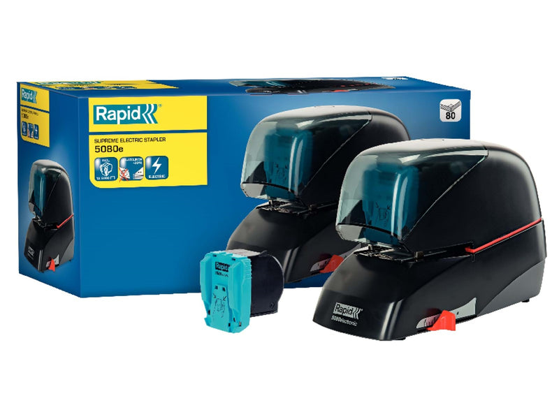 Rapid  Supreme Elektroheftgerät 5080e kontaktlos Schwarz