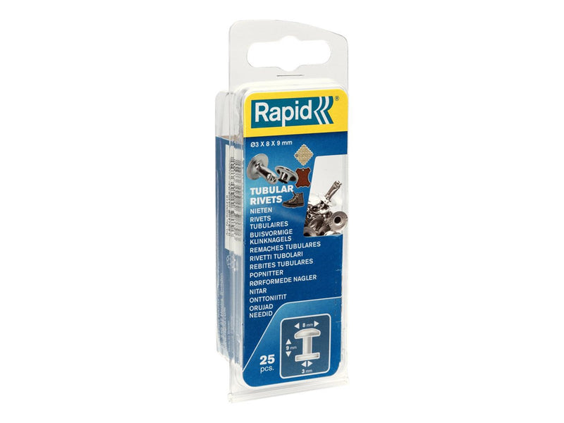 Rapid Tubular Rivets 8x3x9 Box 25pcs