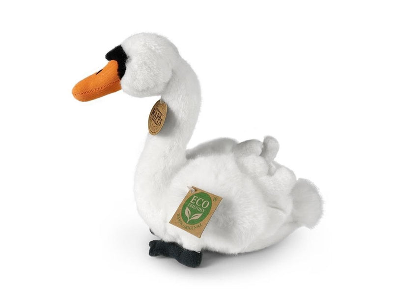 Rappa - Plush realistic swan stuffed animal 20 cm Eco-Friendly