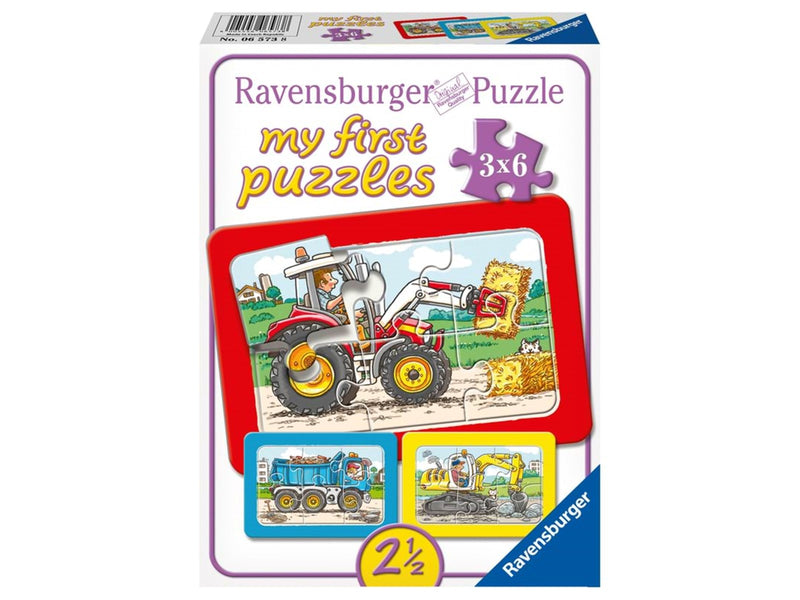 Ravensburger Excavator Tractor & Dump Tractor 3x6p