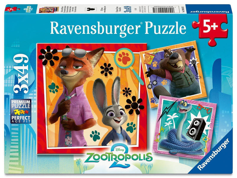 Ravensburger Jigsaw Puzzle Zootopia 2 - 3x49 pcs. 2D Puzzles