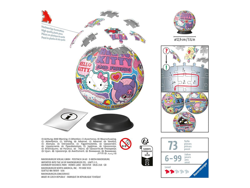 Ravensburger Puzzle-Ball Hello Kitty and Friends 3D Puzzle