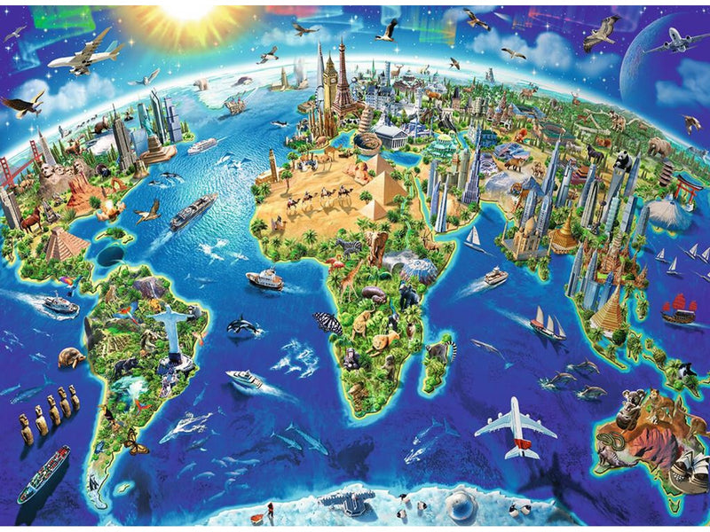 Ravensburger World Landmarks Map 200p