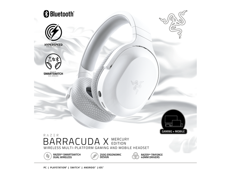 Razer Barracuda X (2022) - Mecury/White