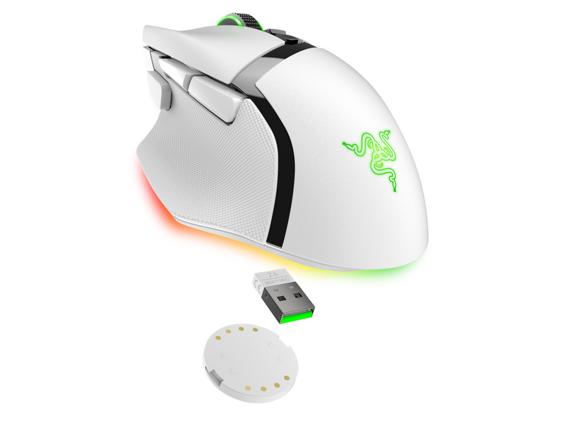 Razer Basilisk V3 Pro 35K - Gaming Maus (Weiß mit RGB Licht)