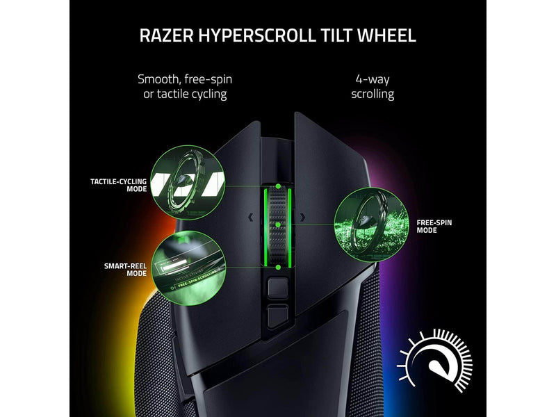 Razer Basilisk V3 Pro - Mercury - Gaming Maus (Weiß mit RGB Licht)