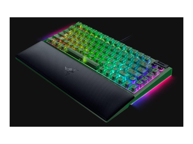 Razer BlackWidow V4 75% Hotswap - Tactile Mechanical - Phantom Green Edition - Gaming Tastatur (TKL) - 75% - Englisch (US) - Grün